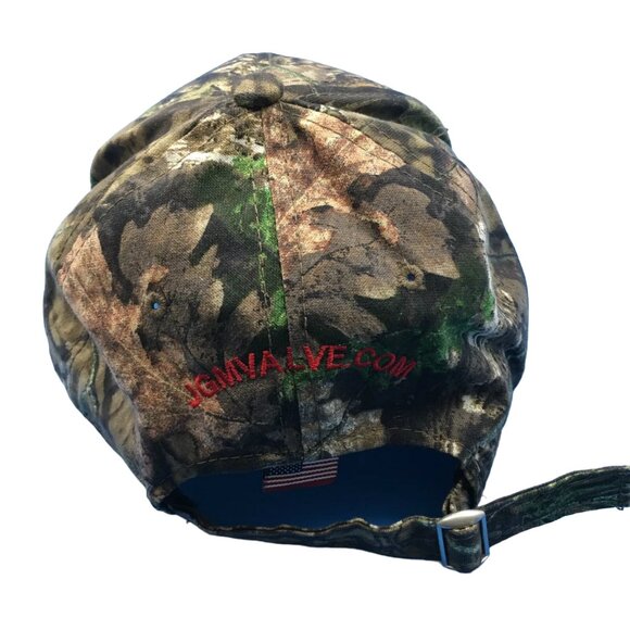 JGM Valve Tuck Strap Baseball Cap Mossy Oak Camo USA Flag - Picture 4 of 9